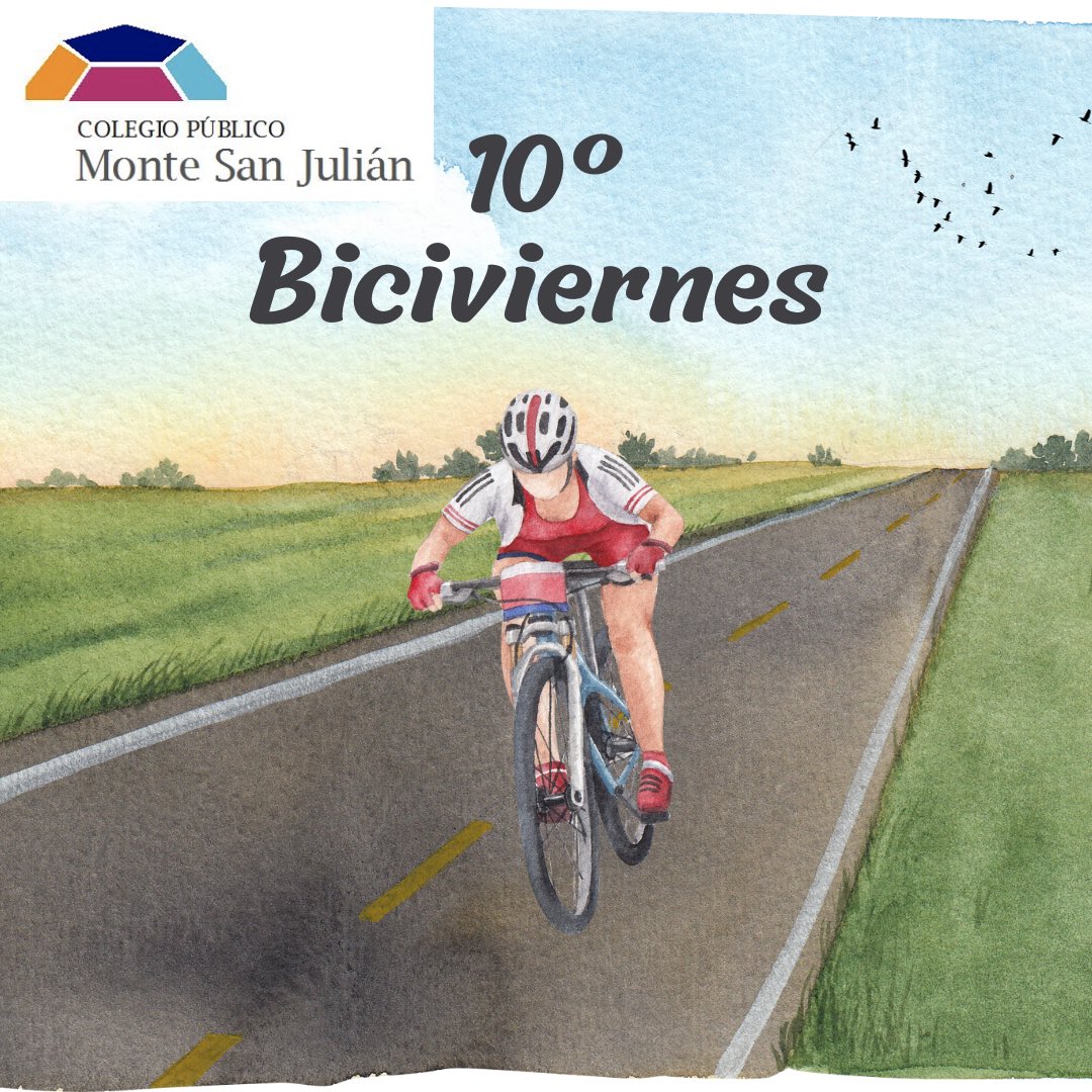 ¡Y para celebrar el fin de la 1° evaluación en primaria , no hay nada mejor que venir al cole en bici! #biciviernes🚴 #educacionvial