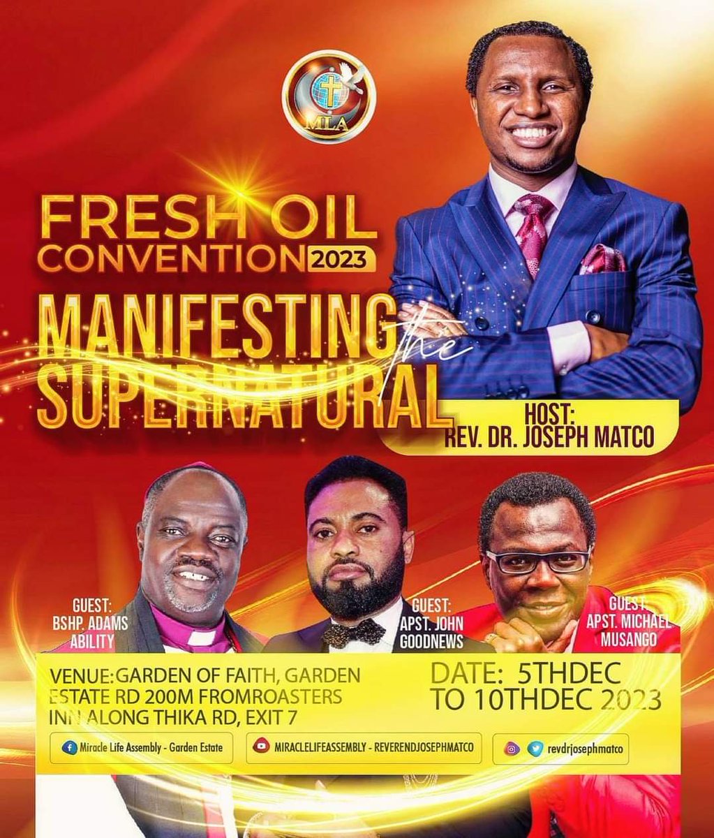 Good news!!! Our Fresh Oil conference is just 3 weeks away.

#FOC2023 
#FOC
#FRESHOIL
#freshoilconvention
#CELEBRATION 
#ATHISPRESCENSE
#revmatco 
#spiritrealmtv 
#2023myyearofrestandrestoration