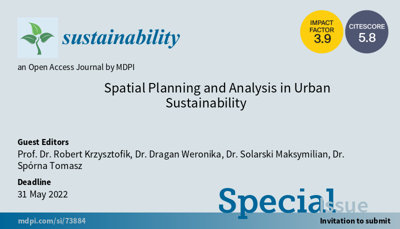 Sus_MDPI's tweet image. #CallforReading
"#SpatialPlanning and Analysis in #Urban #Sustainability" welcomes your reading
Edited by Prof. Dr. Robert Krzysztofik, et al., including 6 papers
#mdpi #openaccess
More at mdpi.com/journal/sustai…