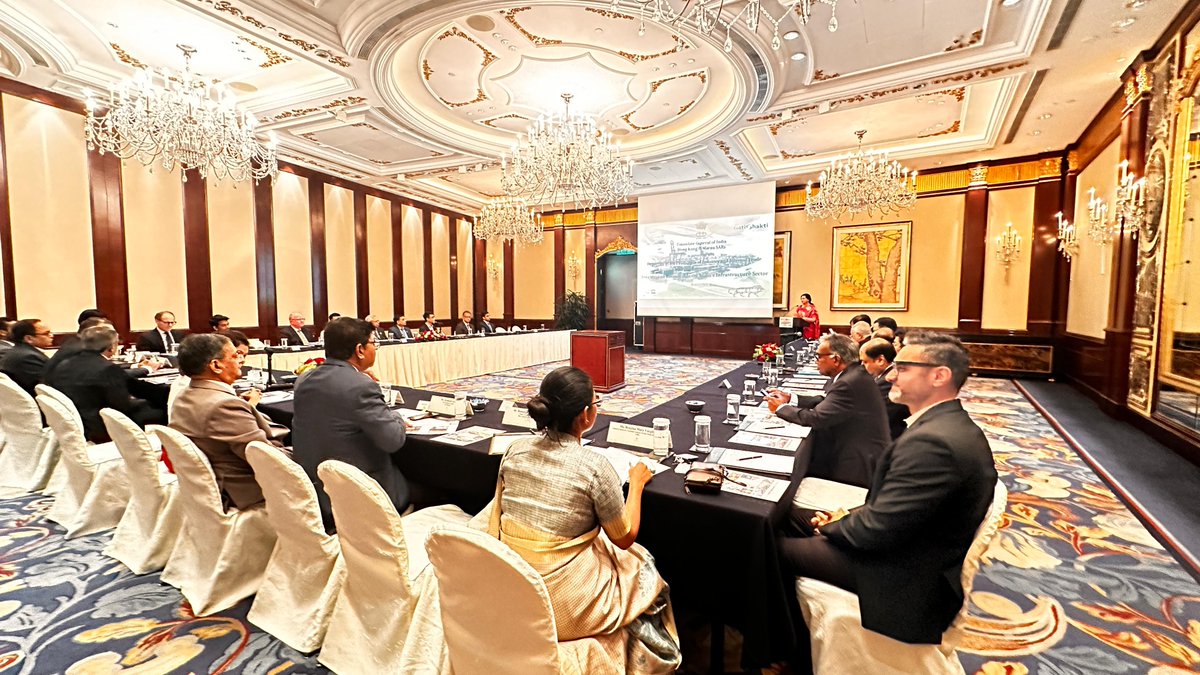 CGI Hong Kong and DPIIT (Logistics Division) hosting an Investment Roundtable on India’s Infrastructure Sector today. Showcasing #PMGatiShakti #investment #opportunities. Making global players a part of the #IndiaGrowthStory <a href="/SumitaDawra/">Sumita Dawra</a> <a href="/RailMinIndia/">Ministry of Railways</a> <a href="/mnreindia/">Ministry of New and Renewable Energy (MNRE)</a>