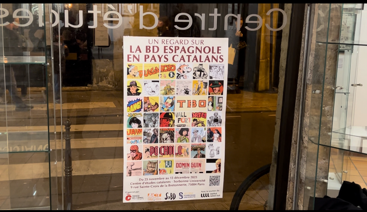 Tebeosfera's tweet photo. Ya está instalada en #París la #exposición sobre los #tebeos en Cataluña, Valencia e Islas Baleares organizada por el #Museo del cómic y la ilustración de San Cugat, #SoBD y la Asociación Cultural #Tebeosfera https://t.co/w2cbLREJey