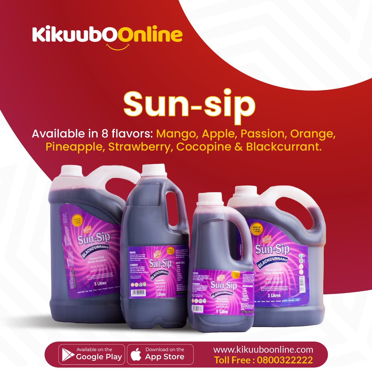 Get all your favorite sun-sip flavors from Kikuubo Online this Black November at a discount. #freedelivery #BlackNovember