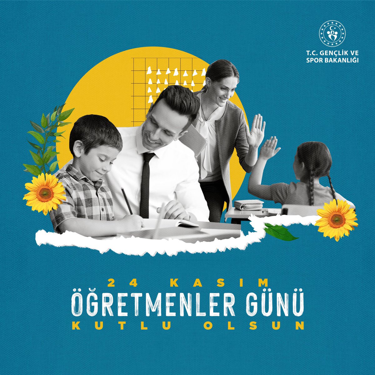 Öğretmen doğan güneşe benzer ☀️

Başarılı nesiller yetiştiren kıymetli öğretmenlerimizin #24KasımÖğretmenlerGünü Kutlu Olsun!

<a href="/OA_BAK/">Dr. Osman Aşkın Bak</a> 
<a href="/gencliksporbak/">Gençlik ve Spor Bakanlığı 🇹🇷</a>