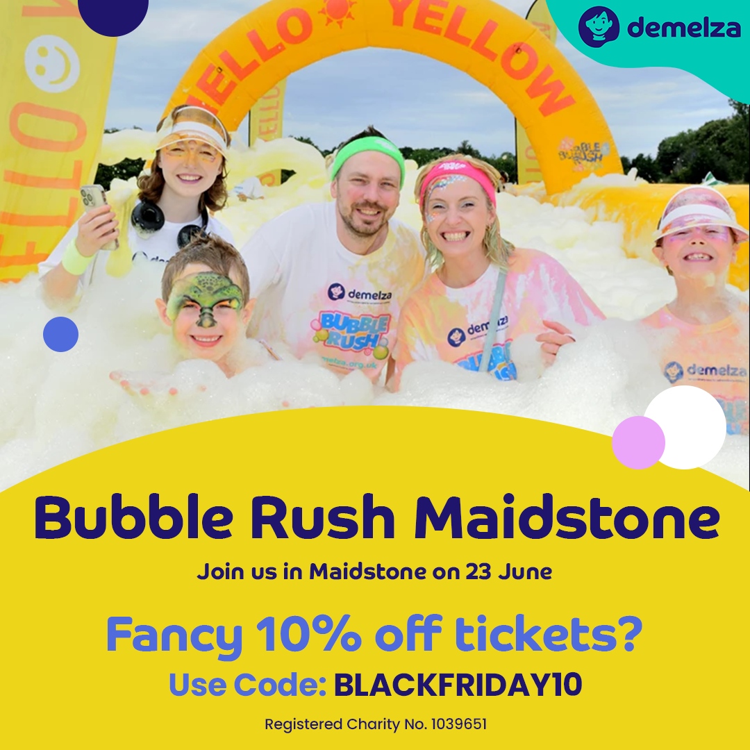 bubblerush5k's tweet photo. Grab your tickets for Eltham, Deal, Maidstone and East Sussex today and get 10% off with the code BLACKFRIDAY10

Head to our website to book now 🫧

#BubbleFun #LatheringUpTheLaughter #bubblerush #funrun #charityevent #BubbleMania https://t.co/bFchPkw92V