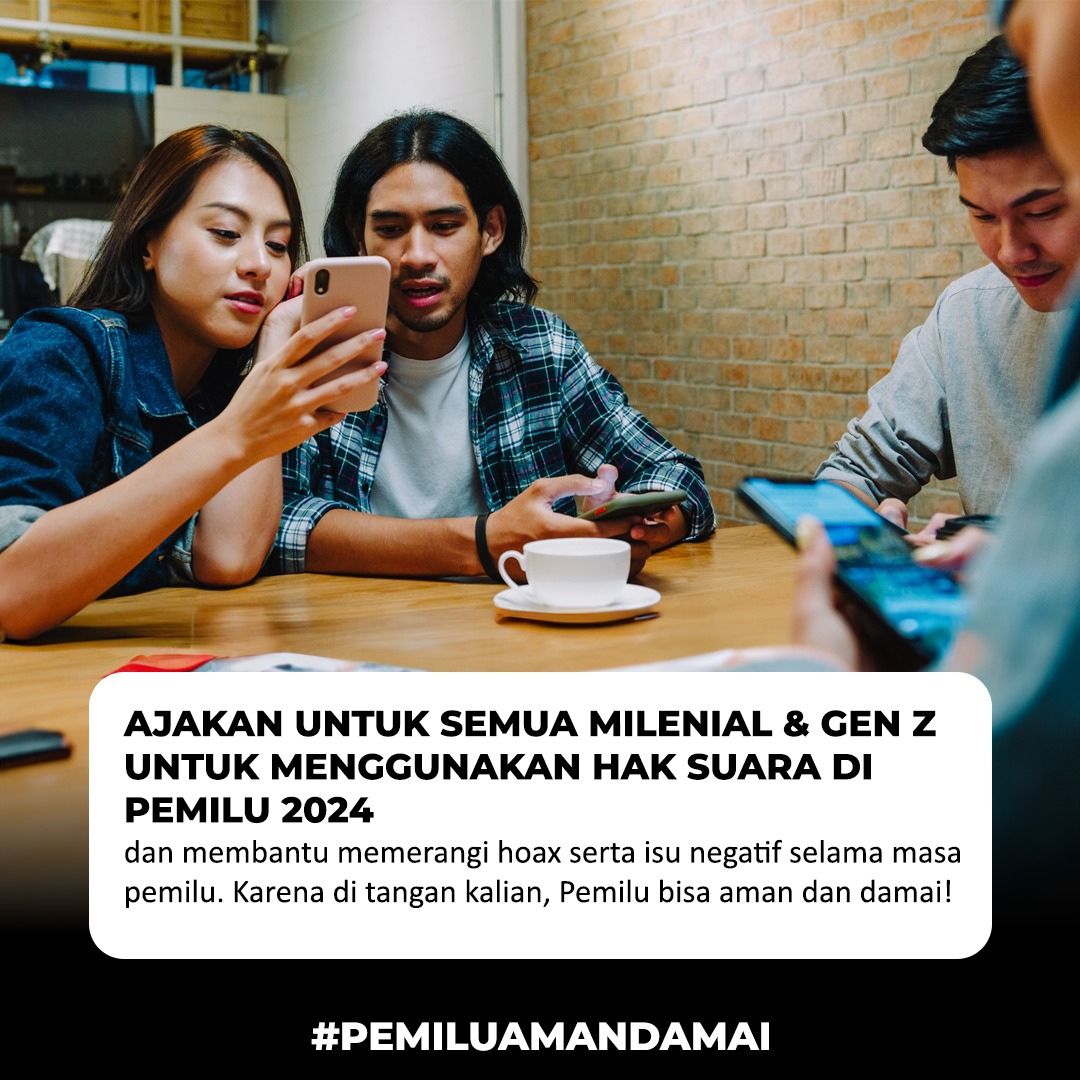 MerryLation's tweet photo. Buat kalian, generasi keren Indonesia. Ayo bantu bikin Pemilu 2024 aman dan damai.
Kalian jauh lebih pintar untuk memilah berita yang benar dan hoax, hentikan ujaran kebencian!
.
.
#GISELLE Gemoy Muhammadiyah Jumat Papua

#PemiluAmanDamai
#PemiluBerkualitas
#DamaiNusantara https://t.co/zKuJjKz7X7