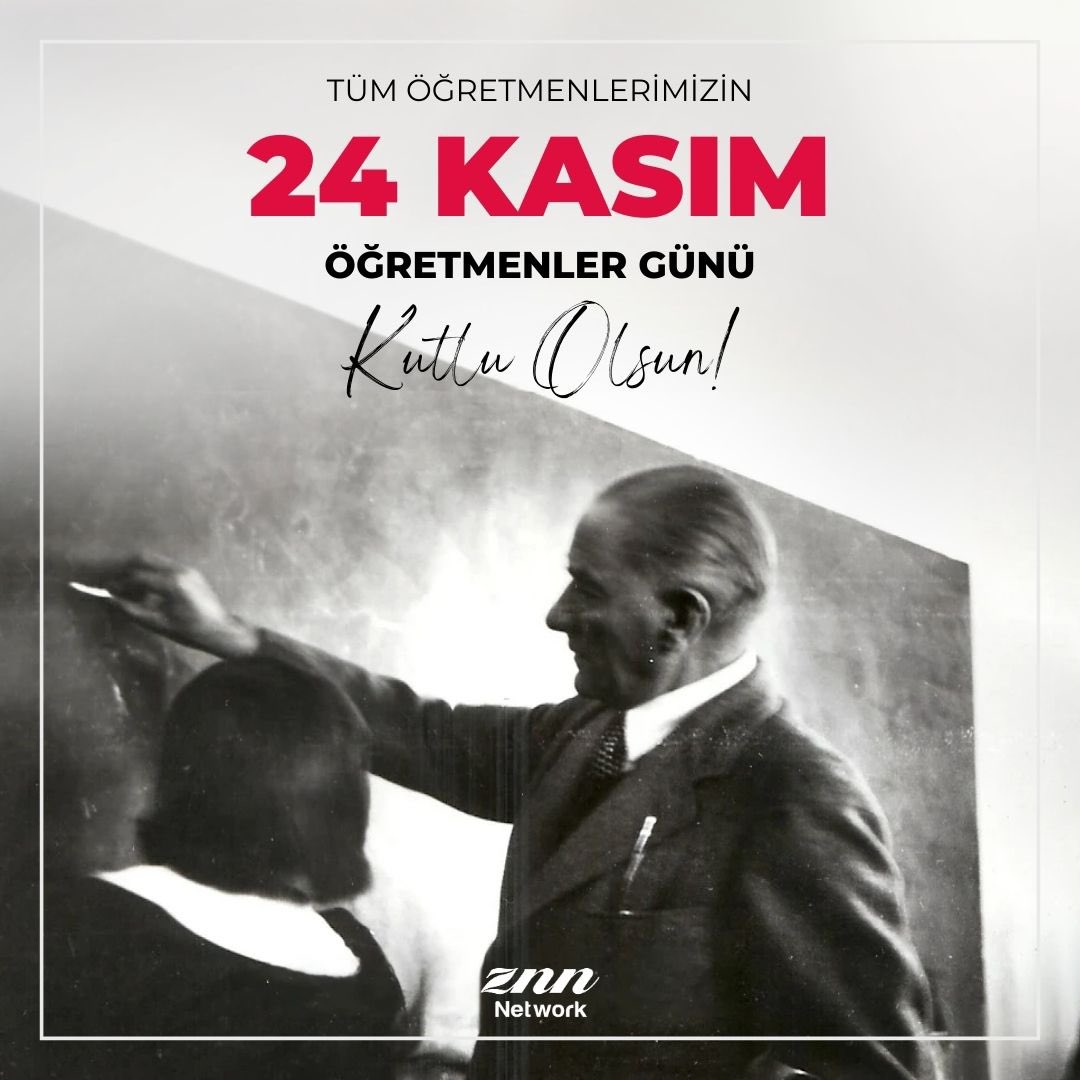 ZNN_Network's tweet photo. Tüm öğretmenlerimizin 24 Kasım Öğretmenler Günü kutlu olsun!

#znnnetwork #öğretmenlergünü #24kasım https://t.co/qEGgdcMPOq