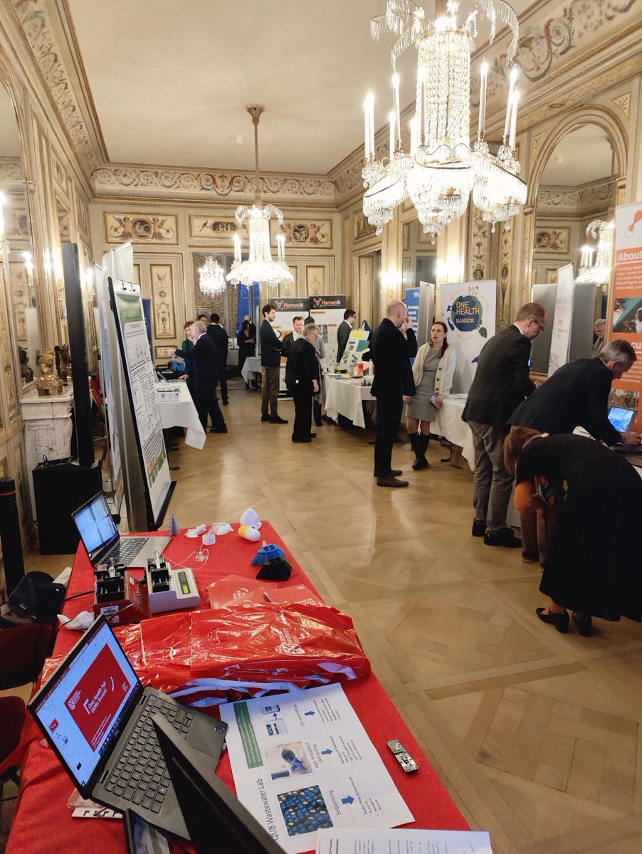 LamprouLab's tweet photo. It was an honour for our #lamproulab @pharmacyatQUB to be invited to exhibit at this year's One Health Fair in Brussels. The fair was aimed to promote initiatives of One Health &amp; UK Mission to the EU, relating to the growing problems of #antimicrobialresistance &amp; #sustainability. https://t.co/mqlIPxAySv