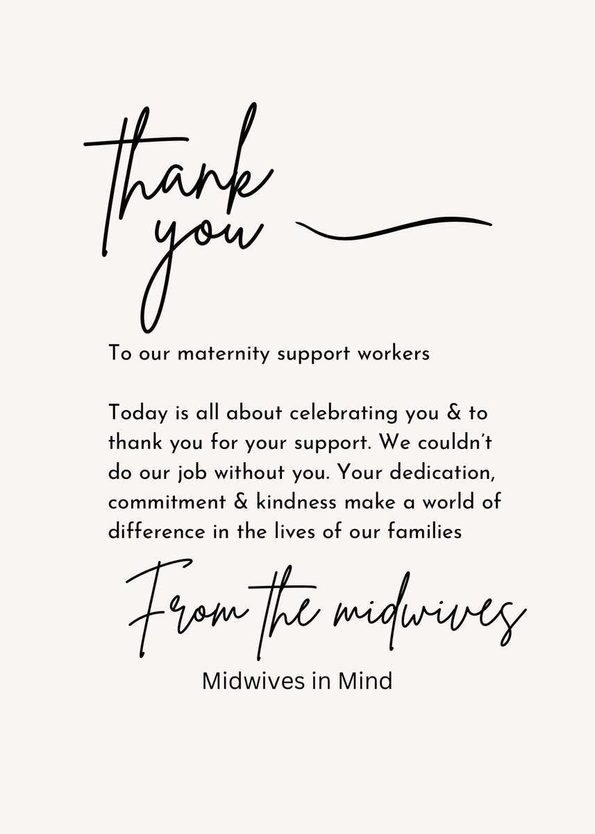 Today we are celebrating Maternity Support Worker Day. It is our turn to thank you for your support & celebrate the wonderful work that you do #rcm #msw #MSWCelebrationDay