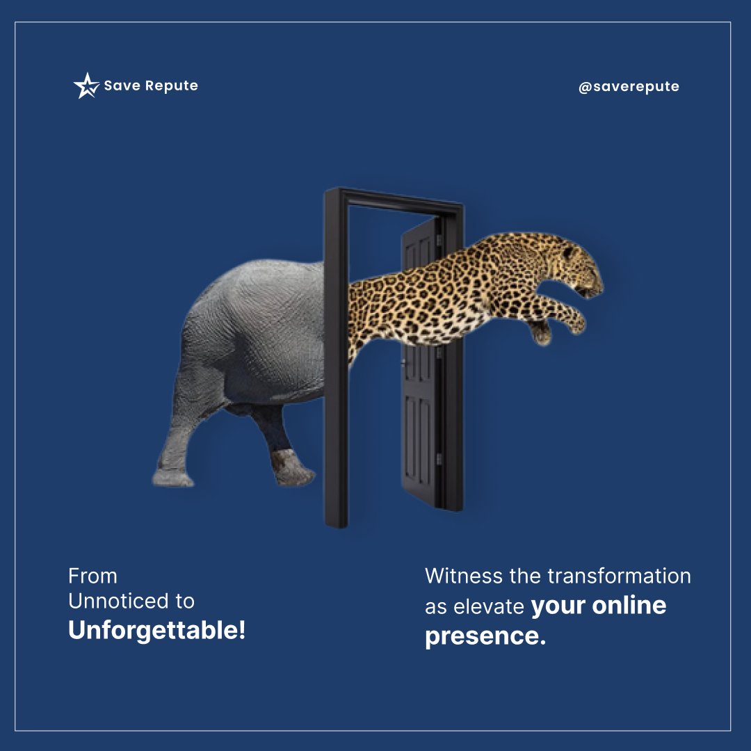 Saverepute's tweet photo. Elevate your online presence! 🌟 Transform from overlooked to unforgettable with our expert touch. Boost visibility, stand out with personalized strategies. Say goodbye to being unseen, hello to being unmissable! 🚀💻✨
.
.
.
#reputationmanagement #onlinereputation #saverepute https://t.co/O9ZkkycfhY