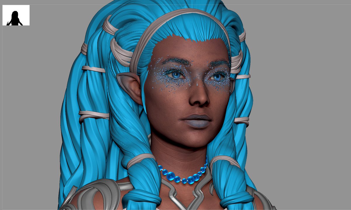 SenaHugo1's tweet photo. GM y'all! here's a bit of an update. More details, trying some stuff with the skirt and some makeup tests :) https://t.co/SoCpQC1i5B
