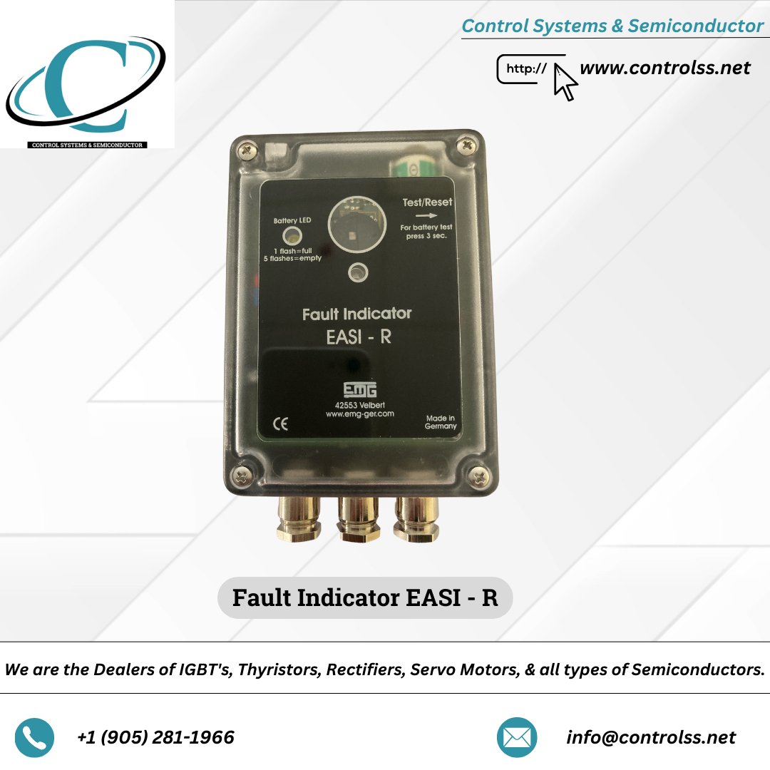 controlss_net's tweet photo. Control Systems &amp; Semiconductor 🏢

Brand - EMG
Product - Fault Indicator EASI - R
Description - EASI-R FAULT INDICATOR, For Industrial
Buying Link - https://t.co/IlsBQJU9Rx

#controlsystemsandsemiconductor #emg #FaultIndicatorEASI-R #EASI_R https://t.co/1It1awmKXV