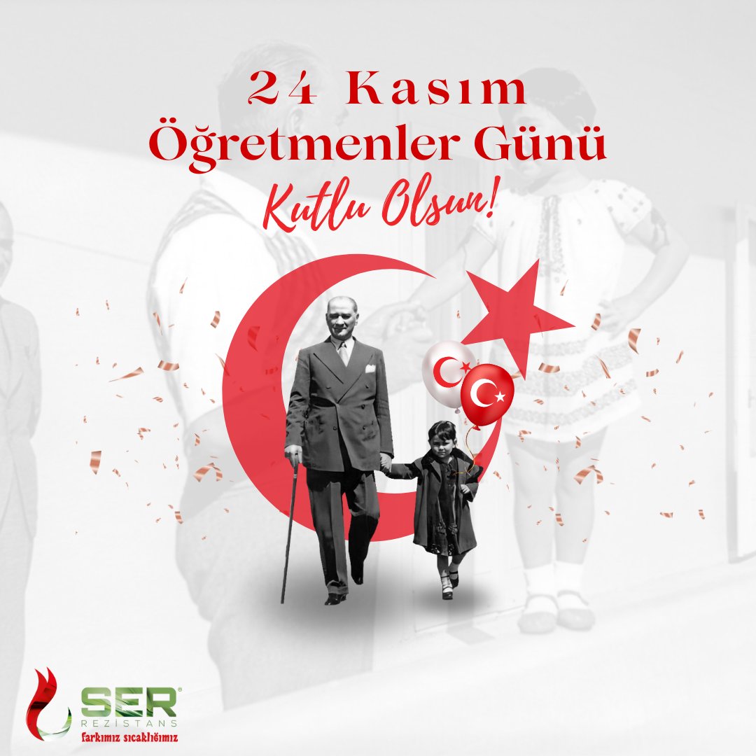 Başta Başöğretmen Mustafa Kemal Atatürk Olmak Üzere Tüm Öğretmenlerimizin Öğretmenler Gününü Kutlarız.

#serrezistans #24kasımöğretmenlergünü