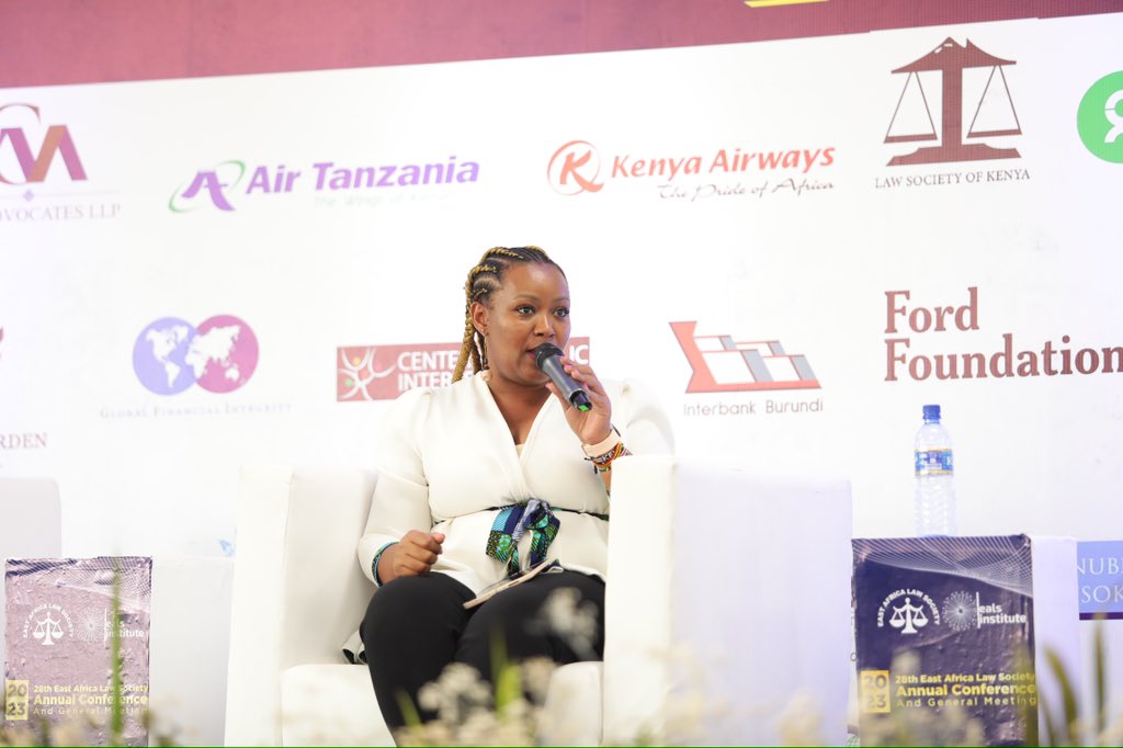 ealawsociety's tweet image. In the realm of technological advancement, Fintech is the beacon guiding us towards progress. Catherine Kairuki's words resonate with the need to evolve alongside this dynamic force. #EmbraceTheFuture  #KeepEvolving #FintechRevolution #EALS2023