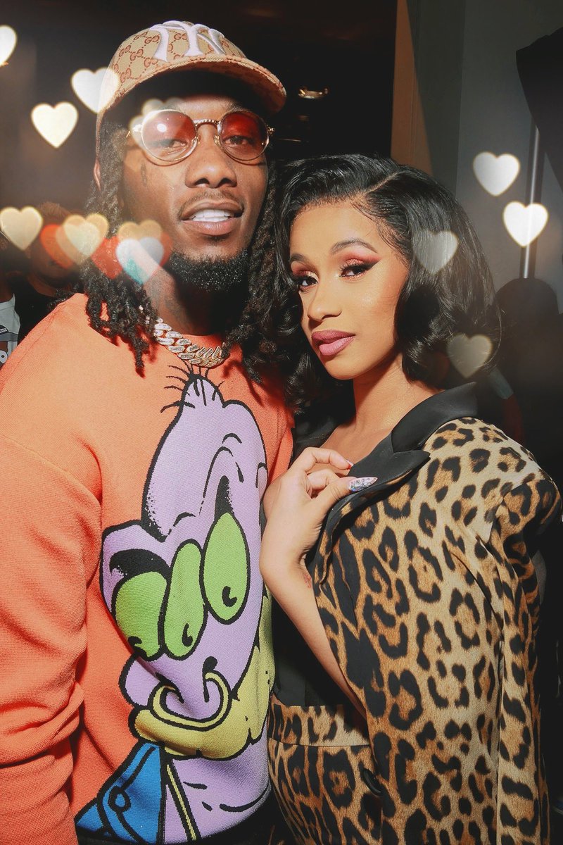 Cardi B and Offset my loves ✨ 📱 : Edited with AirBrush App. ✨: Filter Smooch of Atmosphere Pack #airbrushapp #SETITOFF #Offset #Bongos  #cardiB