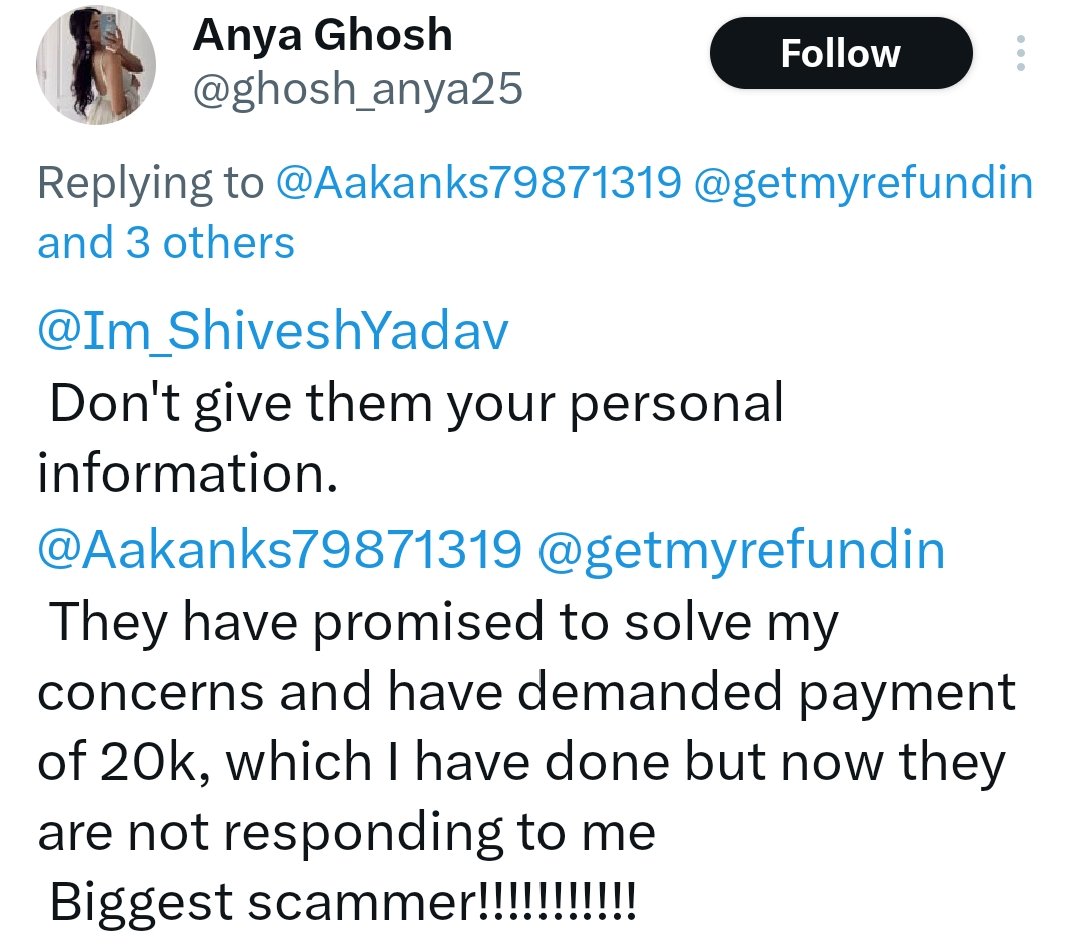 getmyrefundin's tweet photo. Account created in Nov 2023.

2600 tweets in a month, full of lies &amp; misinformation targetting us.

When asked to share the receipt of payment made, they disappear &amp; come up with new fake accounts, mostly with names of innocent girls.

@elonmusk @x @GoI_MeitY
@AshwiniVaishnaw https://t.co/2sm4RsqKnG