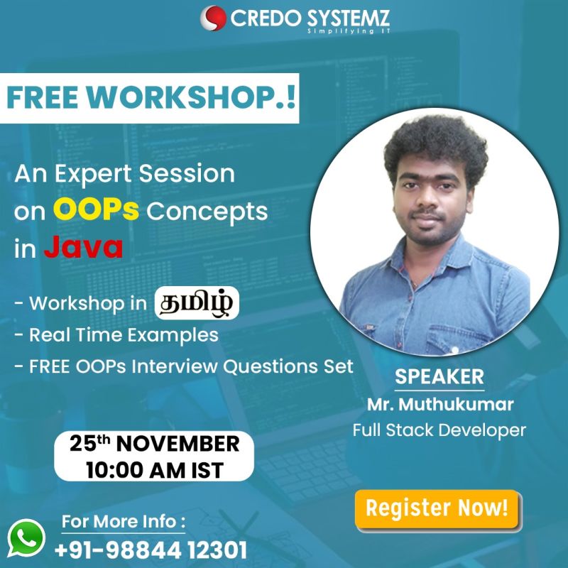 ManoharanMerlin's tweet image. ⏰ Just 1 day left to secure your spot – Join NOW and unlock exclusive offers! ⏰
💺 Seats are filling up FAST for our upcoming Java Webinar!
Hurry 🏃♀️ , time is running out! ⏳ Reserve your seat today: lnkd.in/dbRTQWvU
#JavaWebinar #UnlockOpportunities #TechExcellence