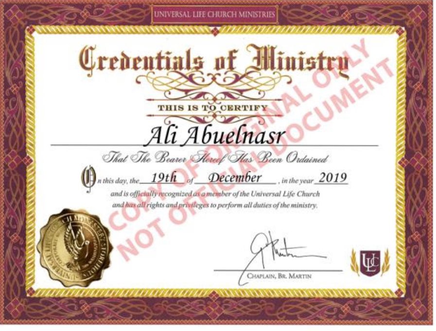 alihamyamer's tweet photo. I’d like to announce that I can now legally marry people! Feel free to  to call me “Minister Ali” or “Your Royal Excellency” - DM for booking https://t.co/j2145NBDxa