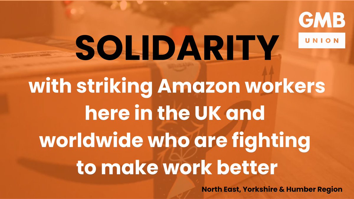 We send messages of solidarity from the North East, Yorkshire & Humber region to striking Amazon workers. Today you make history, as you stand together and demand fair pay #MakeWorkBetter #BlackFriday