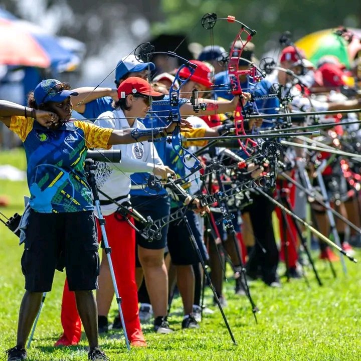 gianna_just's tweet photo. Archery wraps up in the 2023 Pacific Games 🇸🇧🏹 having used a compound bow in less than a week before the games, I'm content to have reached the bronze match with Tonga. Amazing first tournament experience #archery #sol2023 #compoundarchery https://t.co/9Zr9Ashu7j