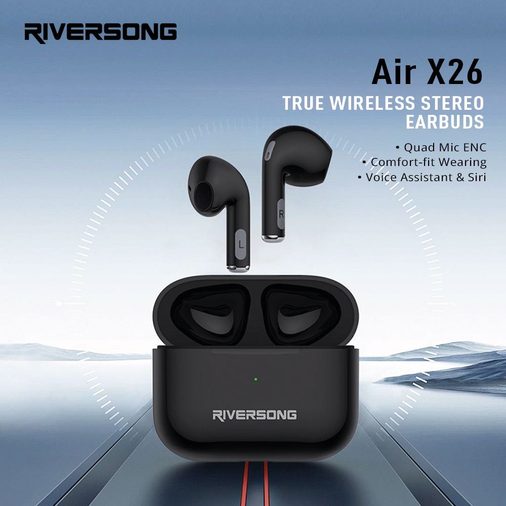 Air X26 🎵💯

#SmartWearables #BluetoothEarbuds #Earbuds #Earpods #AirPods
#WirelessEarbuds #MusicLovers #Audiophiles #Happiness #GoWireless
#BluetoothEarpods #StayConnected #Riversong #riversongindia
#riversong_southafrica #RiversongEMEA #ReInventWithRs
#SmartAccessories