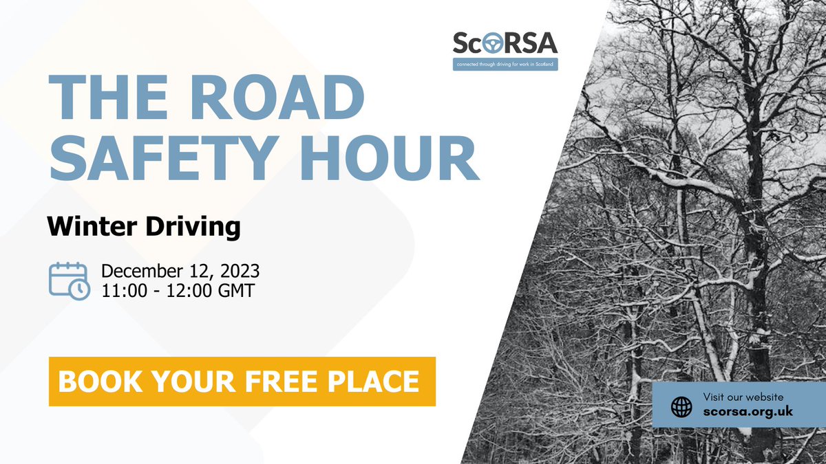 ❗Last webinar of 2023❗ It's the perfect time to cover winter driving 🌨 We’ll be answering the question: Where do journey planning and risk assessment help you manage the risk? Make sure to join us on Tuesday, 12 December 2023! 👉ow.ly/Kn7e50Q4sbJ