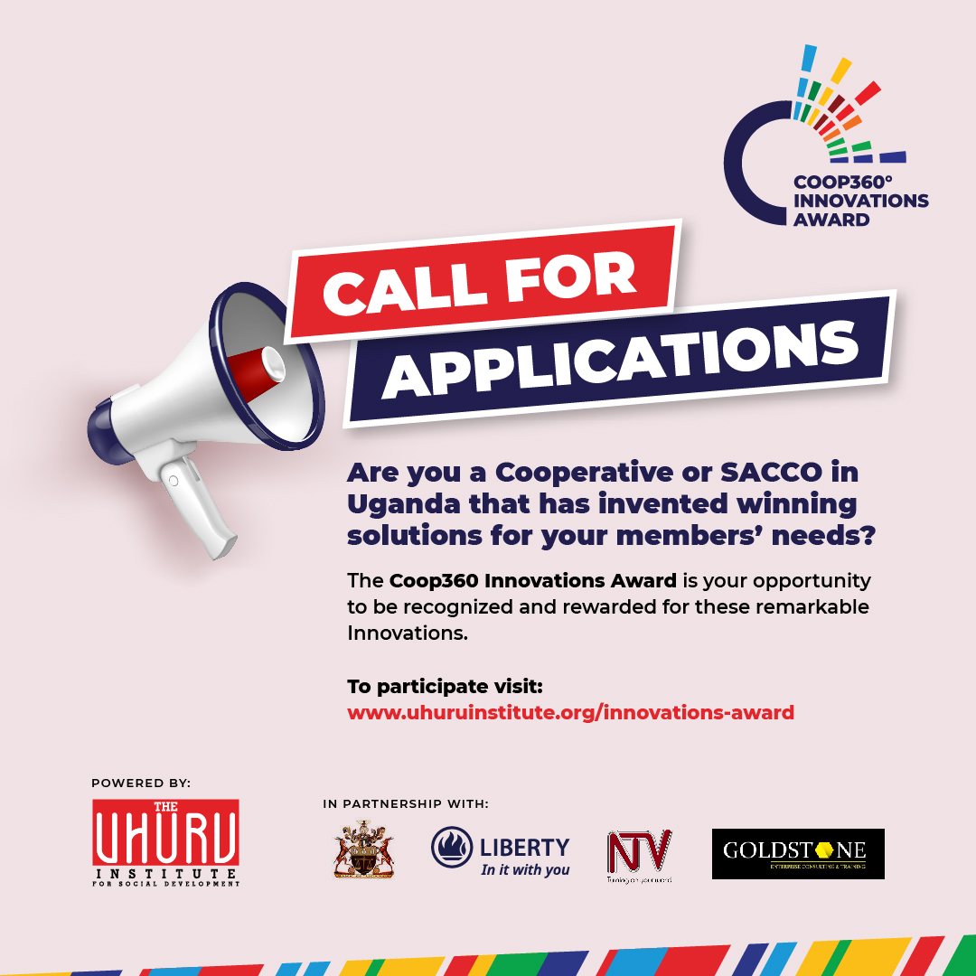 Good morning, cooperators. Today is the last day to submit your application for the Coop360 Innovations Award series. Don't get left behind; register now. @ntvuganda @BOU_Official @Goldstoneect @CooperatorNews #CoopsInnovate