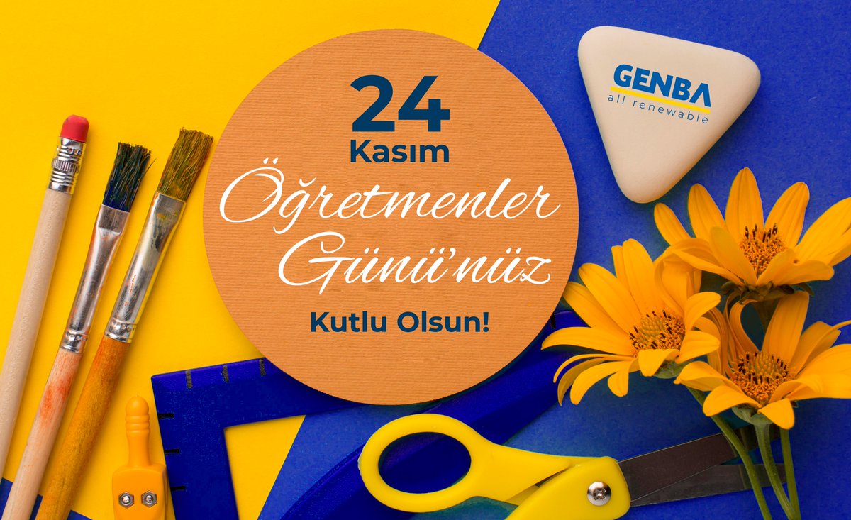 Başta Başöğretmen Mustafa Kemal Atatürk olmak üzere, tüm öğretmenlerimizin Öğretmenler Günü'nü kutluyoruz!

#24Kasım #ÖğretmenlerGünü #GENBA