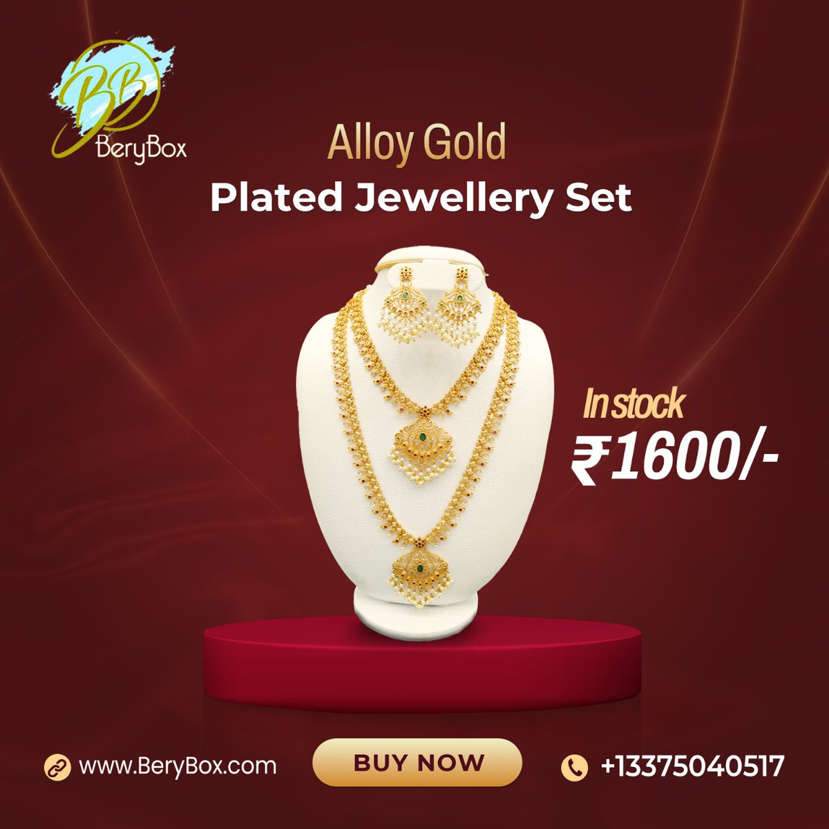 Alloy Gold Plated Jewelry Set
.
For orders, call or text 13375040517
or visit berybox.com
.
#jewelry #jewellerysets #onlineshopping #bangles #nackles #goldjewellery #onlineboutiques #frocks #tshirts #jewellerycollection #sarees #dresses #lehangas #india  #berybox