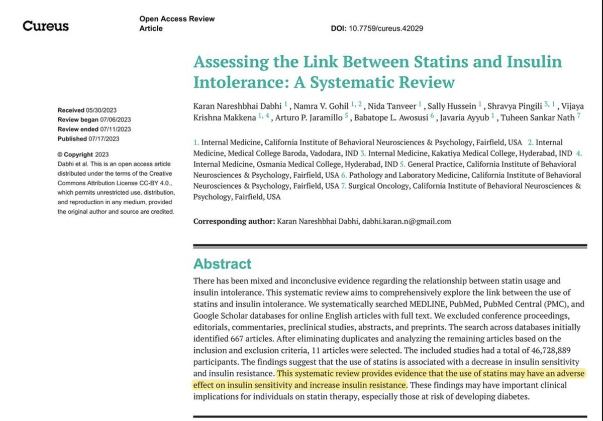 drtanmoy's tweet photo. Statins actually cause the very diseases they are supposed to prevent. Not only does it have an adverse effect on insulin resistance, but it also promotes atherosclerosis and heart failure. The current treatment guidelines needs to be critically evaluated..
https://t.co/le1gpJsmzh
18w