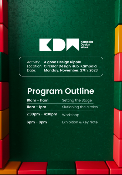 AgandyStudios's tweet photo. The long awaited #KampalaDesignWeek is finally kicking off on Monday! 🕺We can't wait!
Have you signed up? It's not too late; https://t.co/UGBgIzoR6g https://t.co/d08VE4wGXs