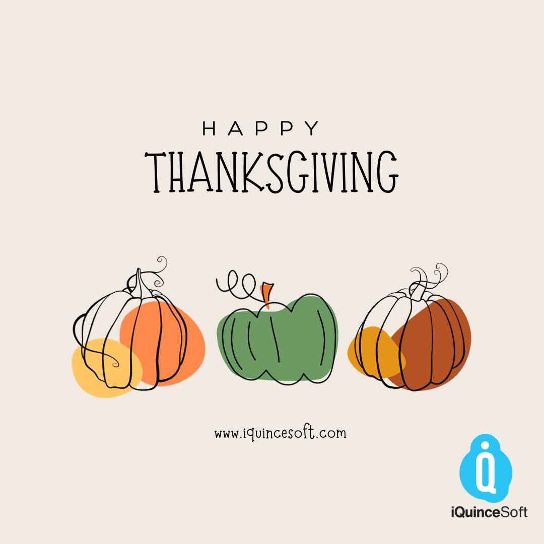 iquincesoft's tweet photo. 🦃 Wishing You a Joyous Thanksgiving from iQuinceSoft! 🍂✨
On this day of gratitude, we want to express our heartfelt appreciation for the trust and collaboration we share with you. Thank you for being an essential part of our journey.
#ThanksgivingDay #Gratitude #iQuinceSoft https://t.co/1lPUFE3l5A