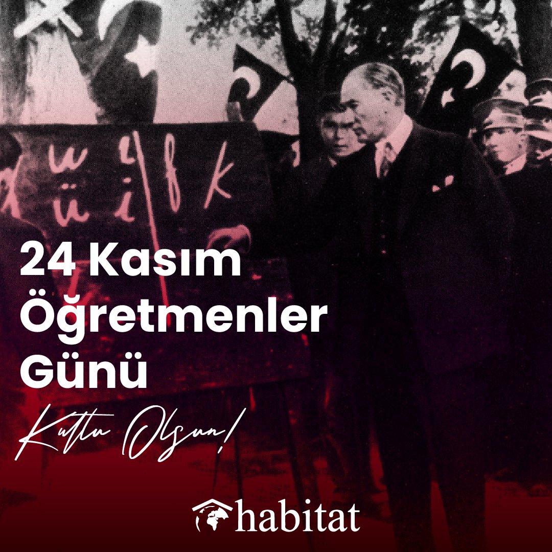 Başta, Başöğretmenimiz Gazi Mustafa Kemal Atatürk olmak üzere geleceğimizi şekillendiren tüm öğretmenlerimizin #24KasımÖğretemnelerGünü kutlu olsun!

#HabitatDerneği