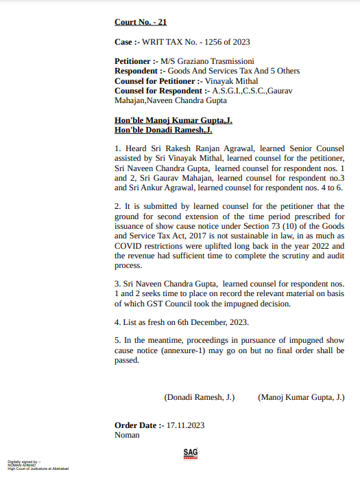 #Allahabad HC Stays Adjudication Related to #GST SCN of F.Y. 2017-18 During Exemption Time
Read the full article here: bit.ly/3MXmtft
#HighCourt #ShowCauseNotice