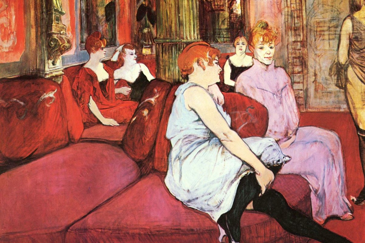 Il #23novembre 1864 moriva #HenrydeToulouseLautrec. Postimpressionista, dipinse molto della vita bohémien, nella Parigi fin de siècle. Famose le rappresentazioni dei bordelli che lui stesso frequentava, incurante delle deformazioni ossee che lo affliggevano dall'età di 10 anni.