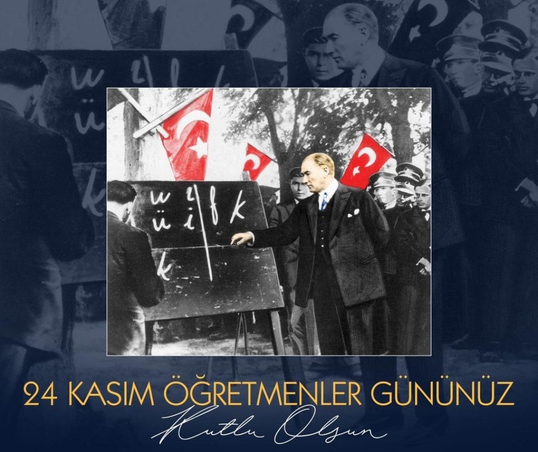 Başta Gazi Mustafa Kemal Atatürk olmak üzere tüm öğretmenlerimizin 24 Kasım öğretmenler günü kutlu olsun.

#24KasımÖğretmenlerGünü