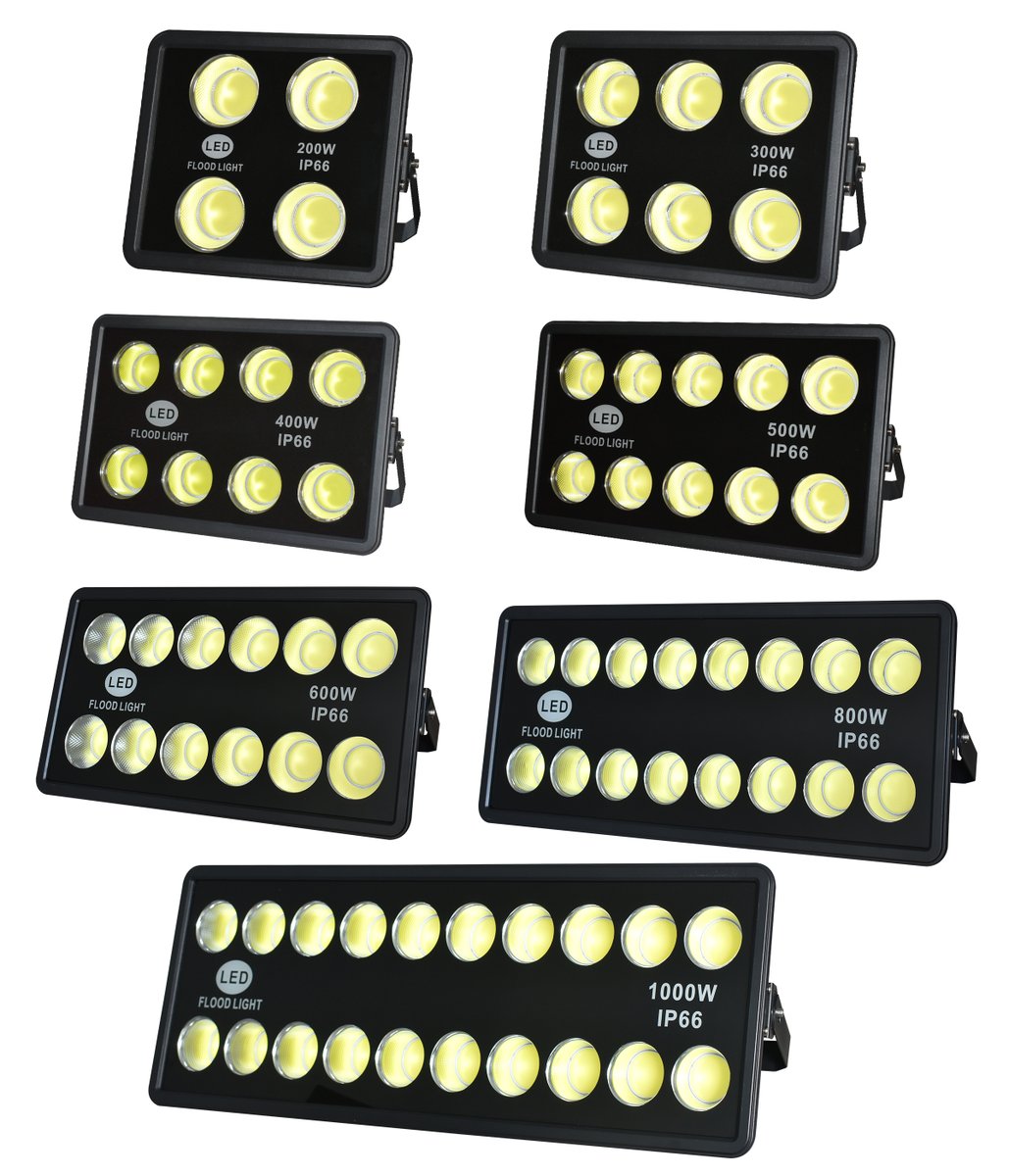 High power floodlight, suitable for engineering projects.200W-1000W
Lumen:100-110LM/W
Input voltage:AC85-265V,50-60Hz
Lamp body material:Die-casting aluminum
Warranty:3 years
Please contact us for more information
WhatsApp/WeChat:86 15876032000
#ledoutdoorlight #ledsolarlight #