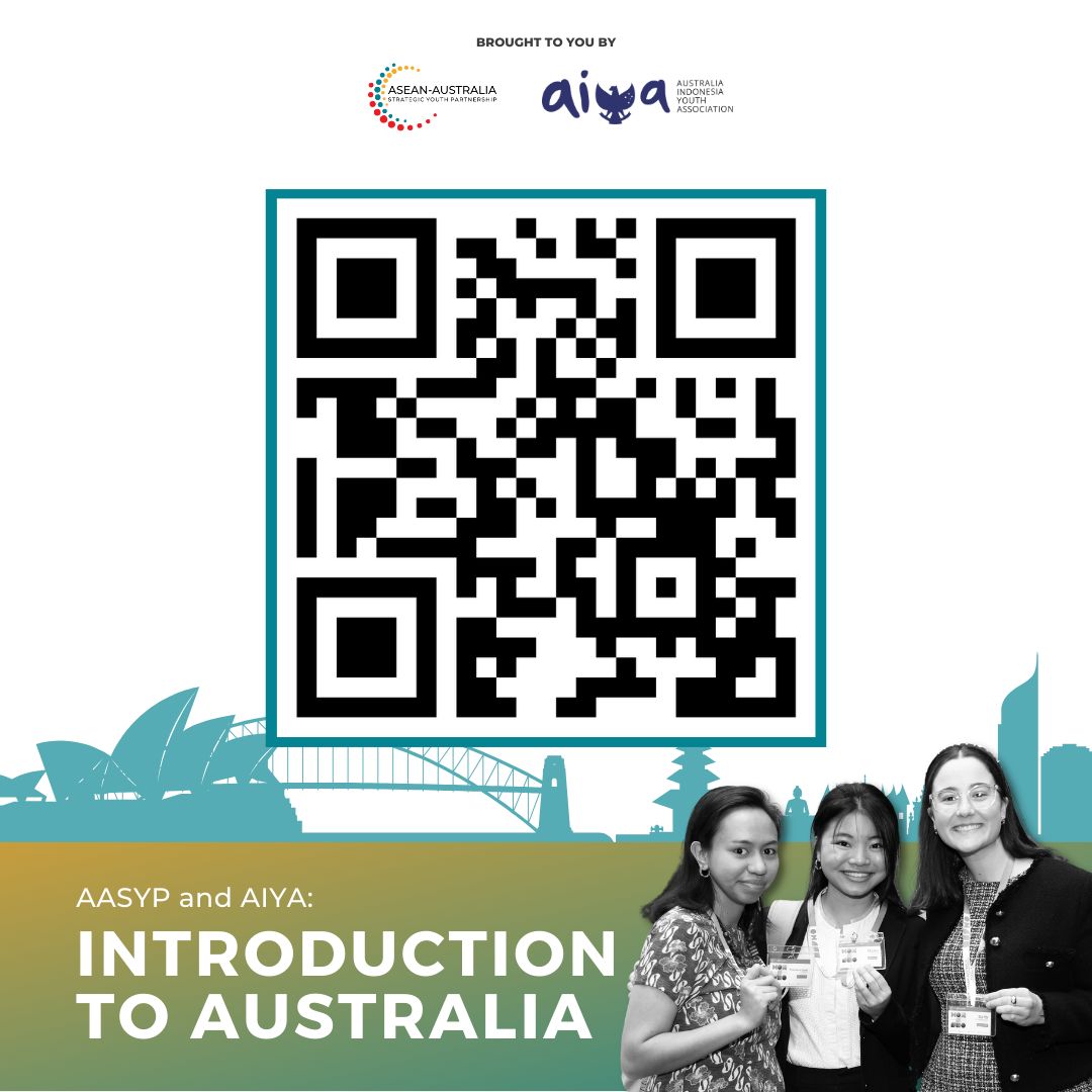 🌟 Only 1 day left! Join 'Introduction to Australia' (Nov 25, 3-4:30 PM WIB) and 'Igniting Youth Impact' (Nov 25, 4-6:30 PM ICT) tomorrow. Don't miss these insightful events celebrating education and international cooperation. #AASYP #InternationalEducation #YouthImpact