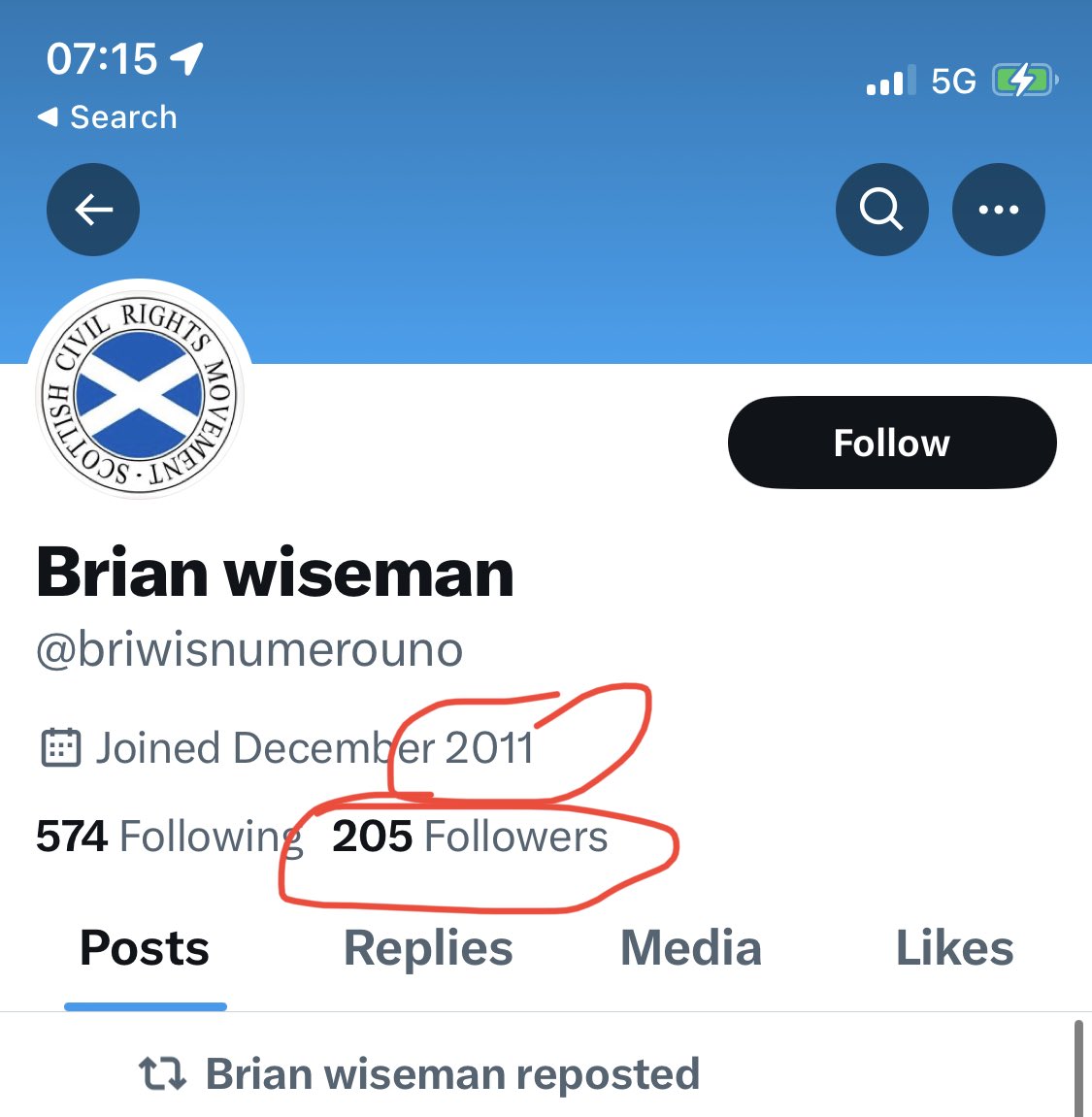 MikeSouthWestUK's tweet photo. Brian has been on here for 12 years but has only amassed 200 followers 😔
I mean, he’s doing all the right things. He’s called people “racist” when they aren’t like all good lefties 🤷♂️
#prayForBrian https://t.co/PxrAoqCBQa
