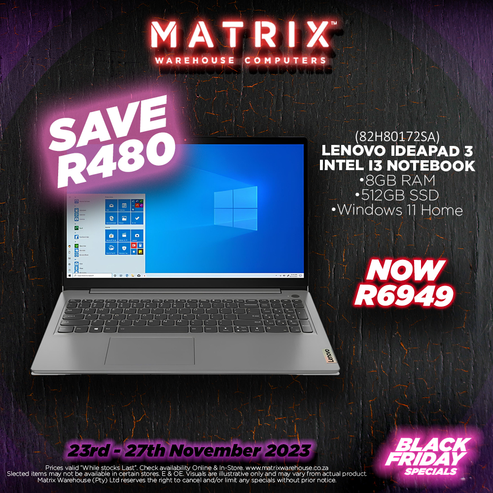MatrixWarehouse's tweet image. DON&apos;T MISS OUT ON THESE BOUNTIFUL BLACK FRIDAY DEALS, VALID UNTIL THE 27TH OF NOVEMBER

Find the entire promotional pamphlet over at matrixwarehouse.co.za/promotions/
.
.
.
.
.
#BlackFridayDeals #Matrixwarehouse #computertechnology #SaveBig #limitedsale #SuperSpecials