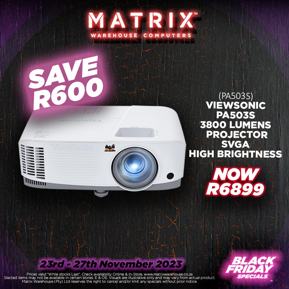MatrixWarehouse's tweet image. DON&apos;T MISS OUT ON THESE BOUNTIFUL BLACK FRIDAY DEALS, VALID UNTIL THE 27TH OF NOVEMBER

Find the entire promotional pamphlet over at matrixwarehouse.co.za/promotions/
.
.
.
.
.
#BlackFridayDeals #Matrixwarehouse #computertechnology #SaveBig #limitedsale #SuperSpecials