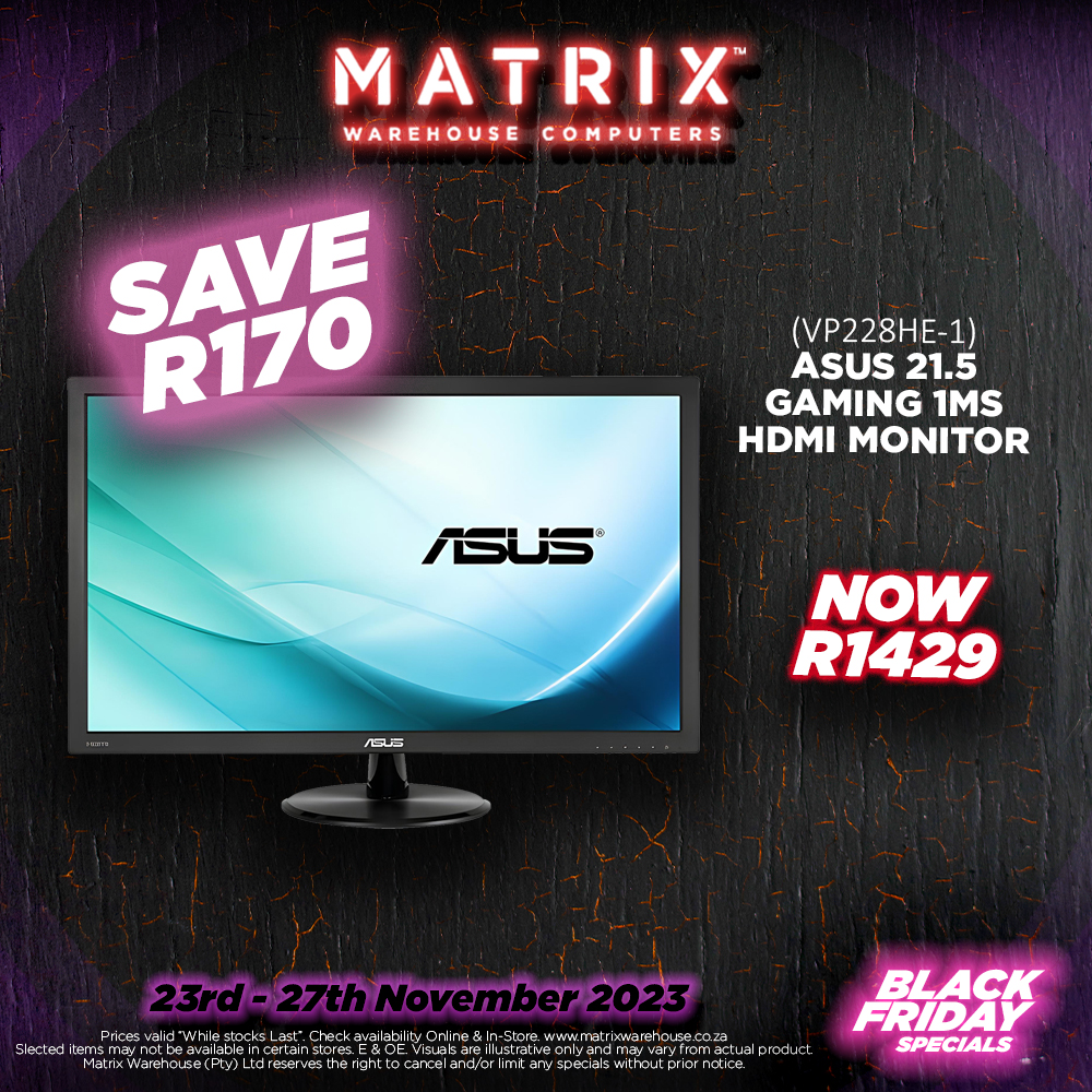 MatrixWarehouse's tweet image. DON&apos;T MISS OUT ON THESE BOUNTIFUL BLACK FRIDAY DEALS, VALID UNTIL THE 27TH OF NOVEMBER

Find the entire promotional pamphlet over at matrixwarehouse.co.za/promotions/
.
.
.
.
.
#BlackFridayDeals #Matrixwarehouse #computertechnology #SaveBig #limitedsale #SuperSpecials