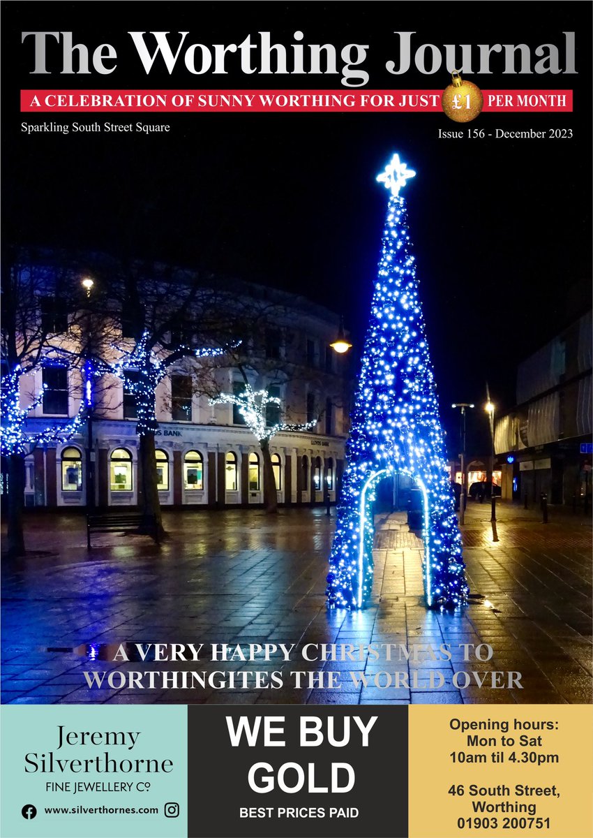 Our Christmas issue will be with us today! Subscribe for digital/print for £11.00 a year local free delivery (Lancing-Rustington) Gift certificates available for 12 presents a year not just 1! #Worthing #supportlocal #localnews