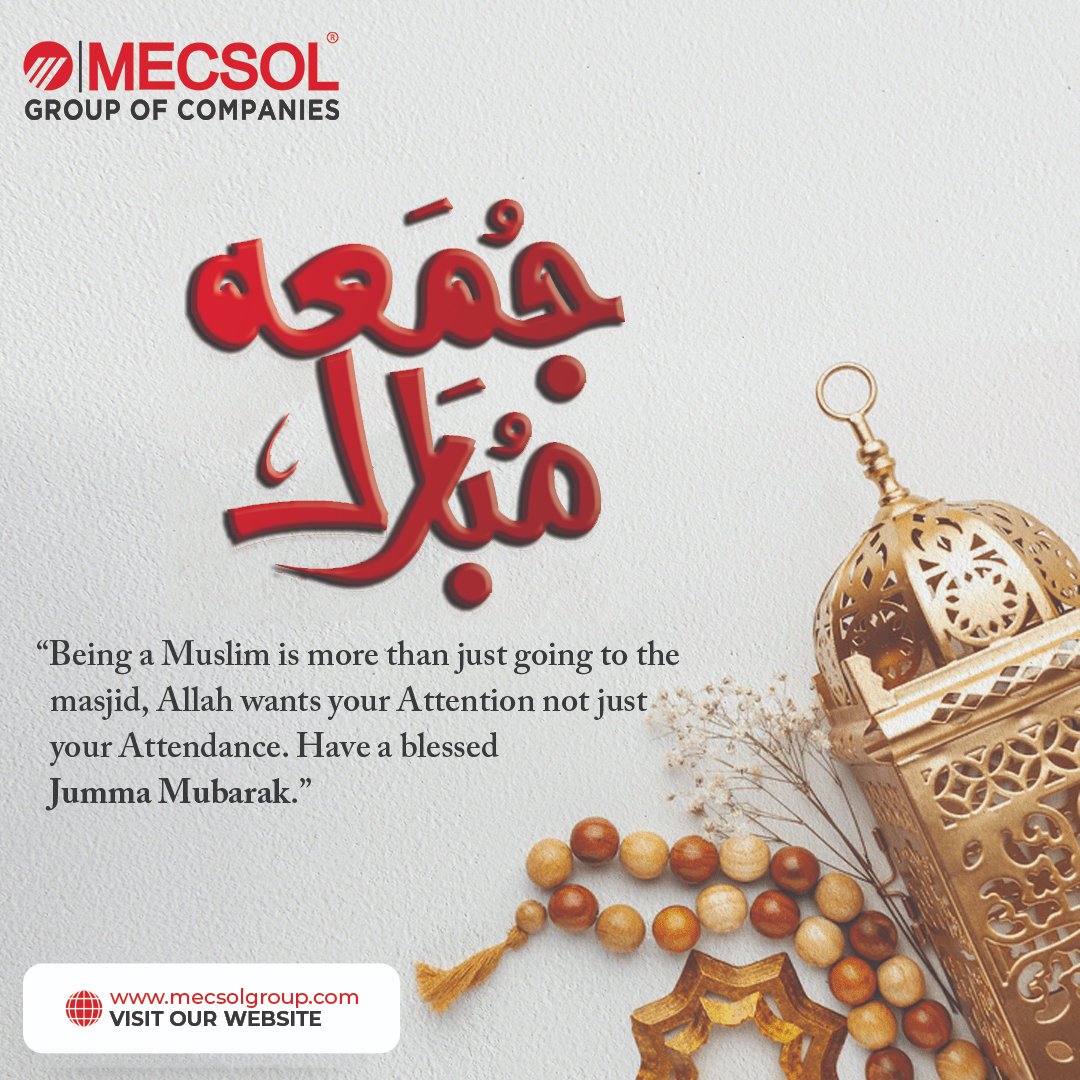 mecsolgroup's tweet photo. Jumma Mubarak! 🌙🕌🤲
Wishing you a blessed Friday filled with serenity and peace. May our prayers be accepted, our hearts be purified, and our faith be strengthened. Take a moment to seek Allah's guidance and blessings. Jumma Mubarak to all! 🙏✨
#JummaMubarak #FridayBlessings https://t.co/h0ozOqz8dx
