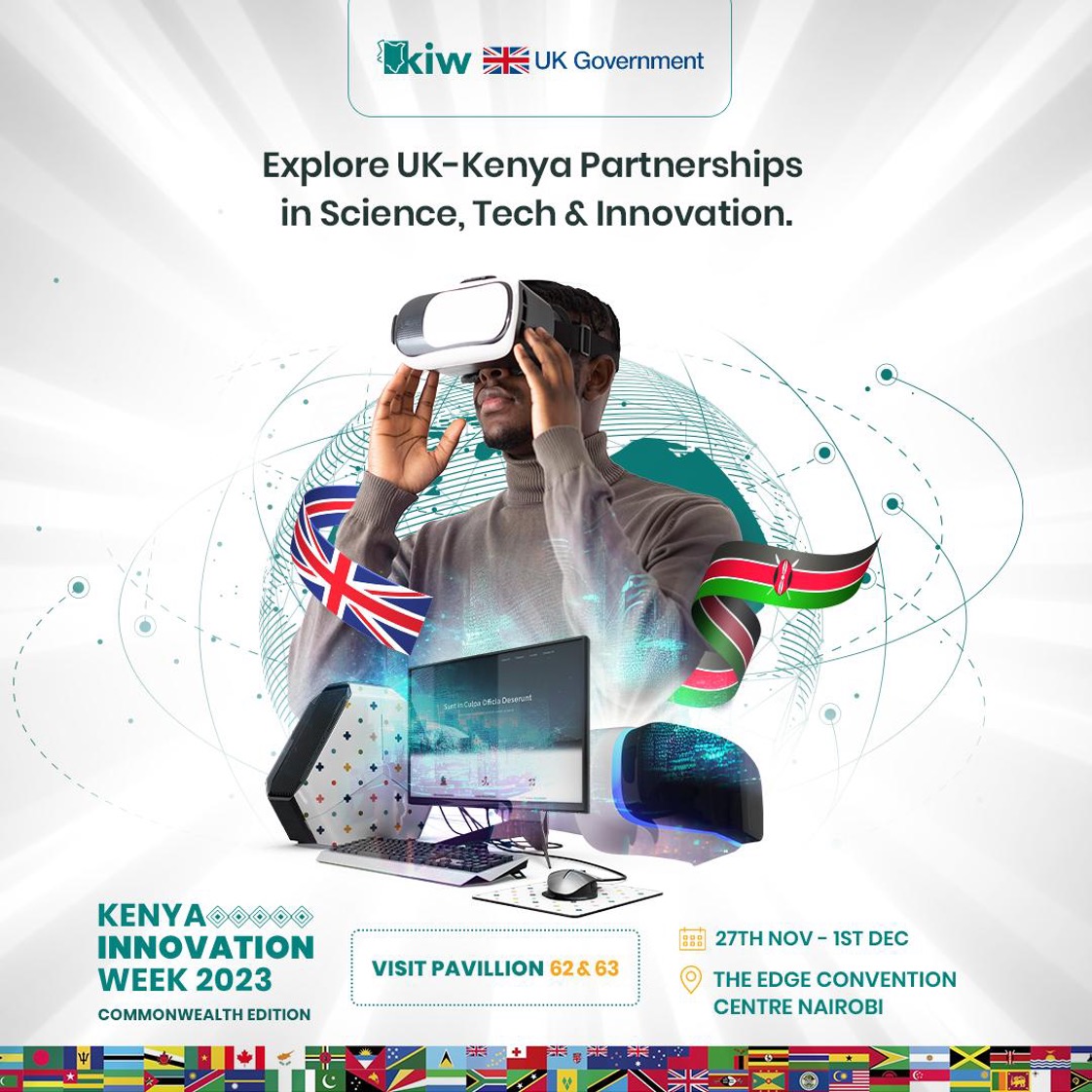 Kenya Innovation Week 💡2023 - Commonwealth Edition is here! At the 🇬🇧UK Pavillion, we will host 🇬🇧UK-funded innovators having a phenomenal impact on the green and creative economies, inclusive innovation, agriculture, emerging technology, health & more. #KIW2023