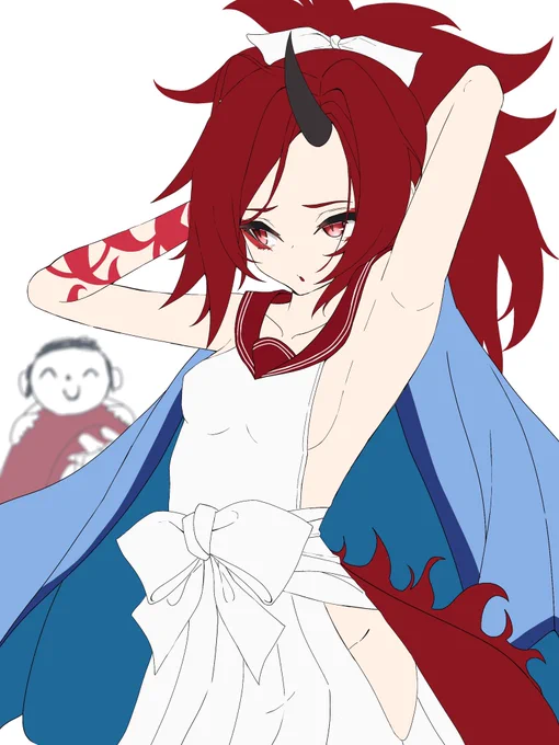 初めて先生描いた。 
