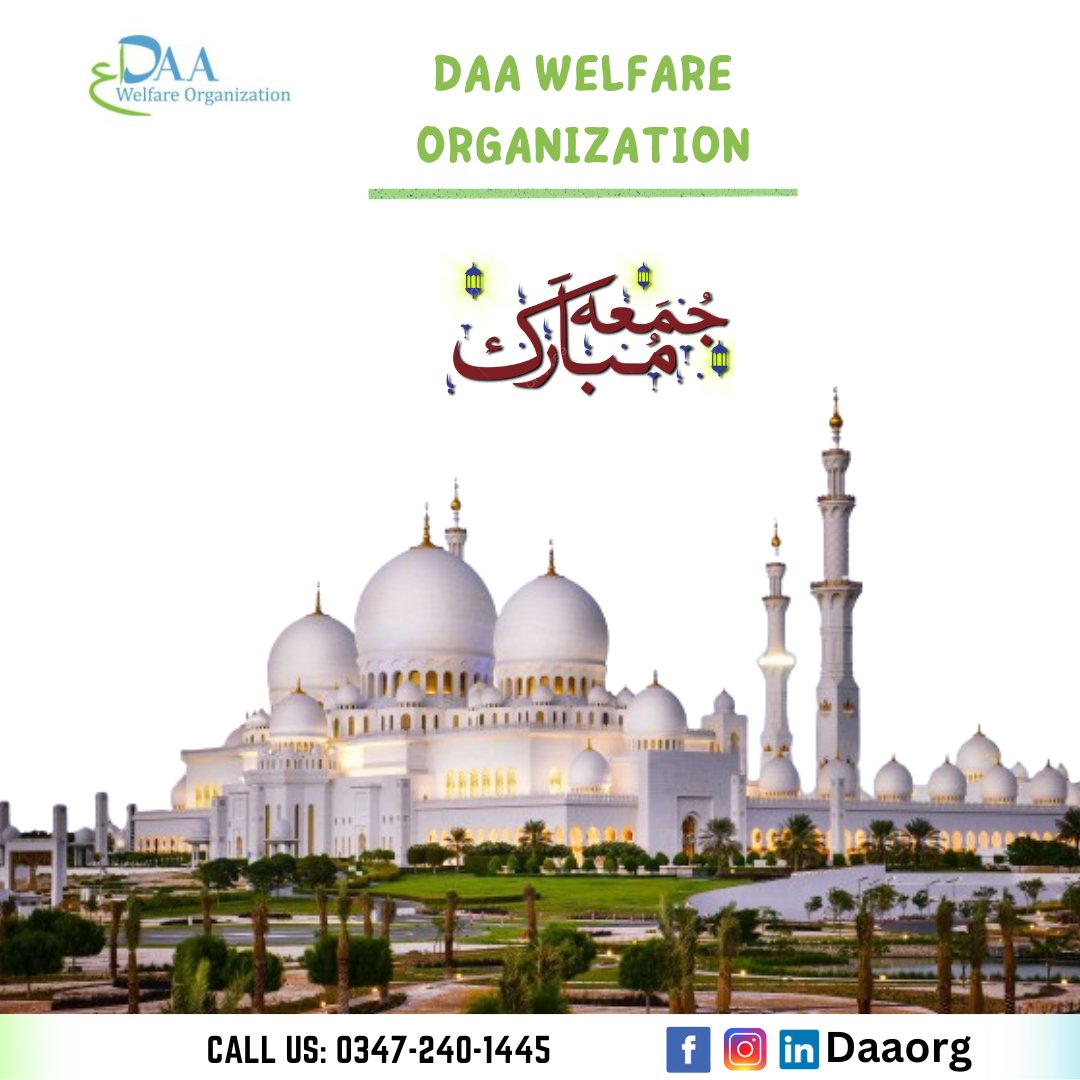 Daa_org's tweet photo. Jumma Mubarak✨

#daaorg
#JummaMubarak https://t.co/sQpgEf2neK