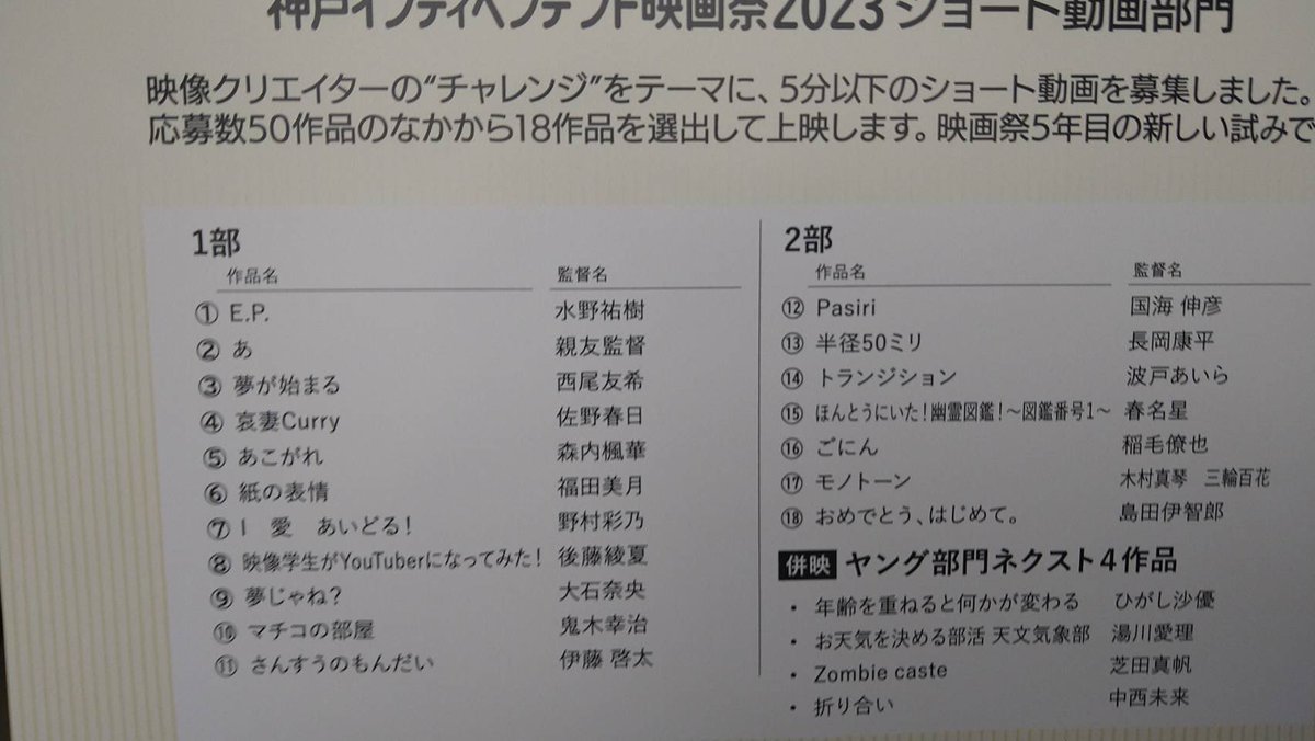 kasugasano0305's tweet photo. 神戸インディペンデント映画祭
『哀妻Curry』は1部の4番手に上映です✨ぜひぜひ18時から来られる方楽しみにしててくださーい！
うっ…緊張が…🫨酒飲んで行こう🍺 https://t.co/uqFkBgFDqo
