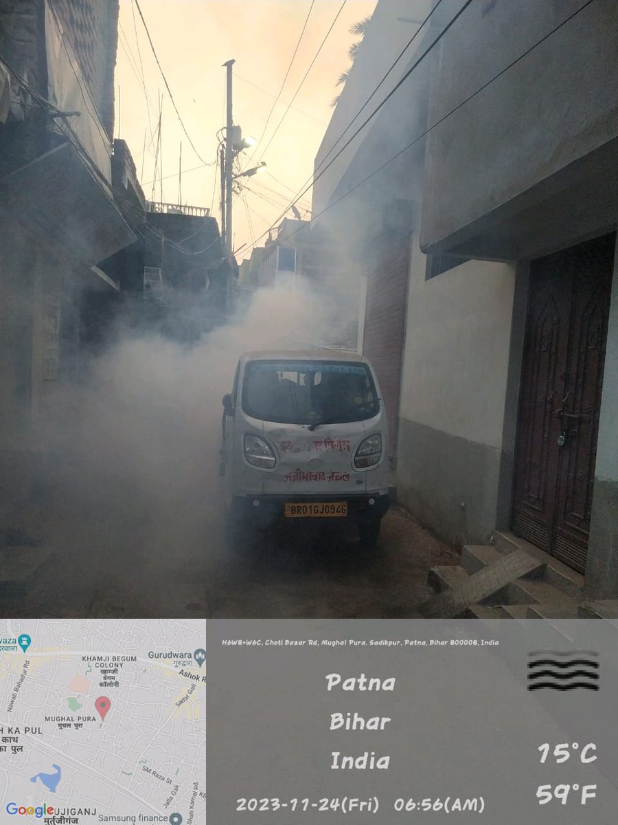 cityofpatna's tweet photo. पटना नगर निगम के द्वारा मच्छरों से बचाव हेतु सभी क्षेत्रो में फॉगिंग करायी जा रही है |
ULB CODE-801373
#patnavsgarbage #antifogging #DenguePrevention
@MoHUA_India @Secretary_MoHUA @HardeepSPuri @SwachhBharatGov @mygovindia @NitishKumar @SitaSahumyor @UDHDBIHAR @IPRD_Bihar https://t.co/pitIK4sehJ