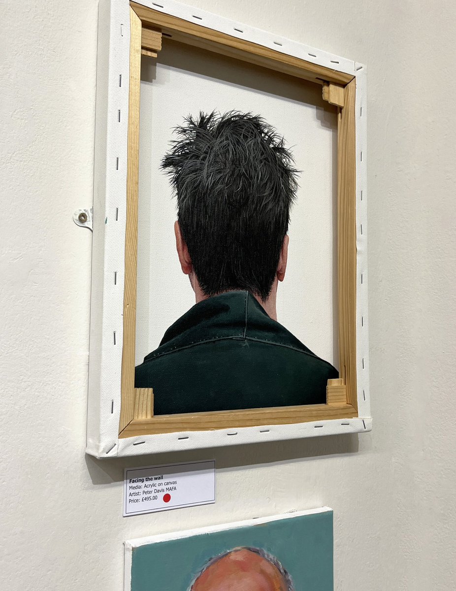 peterdavis_art's tweet photo. I’ve been overwhelmed by the positive reaction to my painting “Facing the wall”. It seems to have resonated with so many of you. I’m thrilled that it’s also found its new home after the @StkptArtGuild  Exhibition finishes on 19th Jan 2024. #StockportArtGallery #Stockport https://t.co/mt2aBbiZCo
