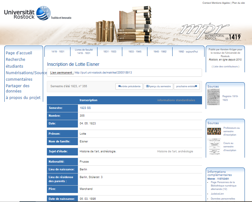 tokenheiser's tweet photo. #ChallengeAZ U comme #Universität Rostock
Les archives universitaires conservent les dossiers d’étudiants depuis la création de l’université en 1419 et des informations nominatives sur les personnes inscrites sur une période de plus de #600ans #LotteEisner
https://t.co/oC1EdIXEIe https://t.co/JUVIqAOtfH